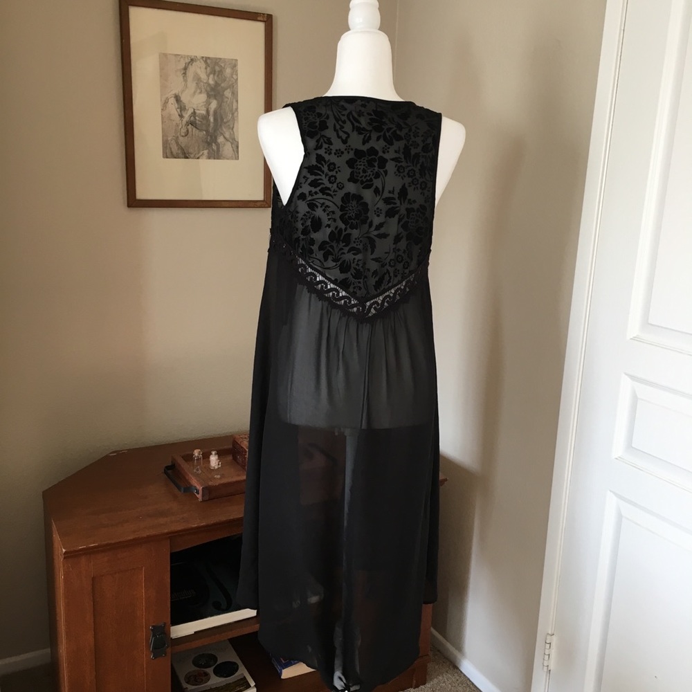 Band of Gypsies Duster XS black velvet sheer small